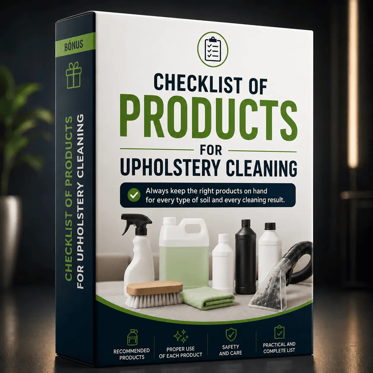 Checklist of Products For Upholstery Cleaning